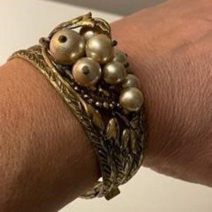 Vintage brass Art Deco bracelet